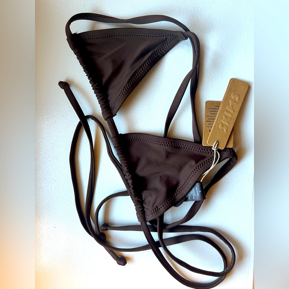 SKIMS bikini top chocolate brown S New with Tags